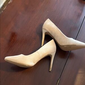 Idifu Tan Suede Pointed Toe Heels Size 7